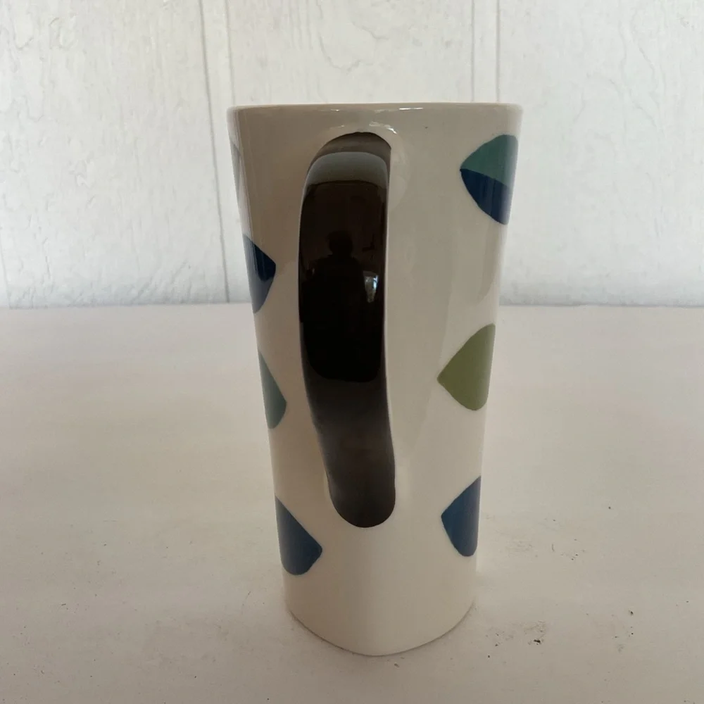Pier 1 leaves Hand Painted Ceramic Stoneware Coffee Tea Mug